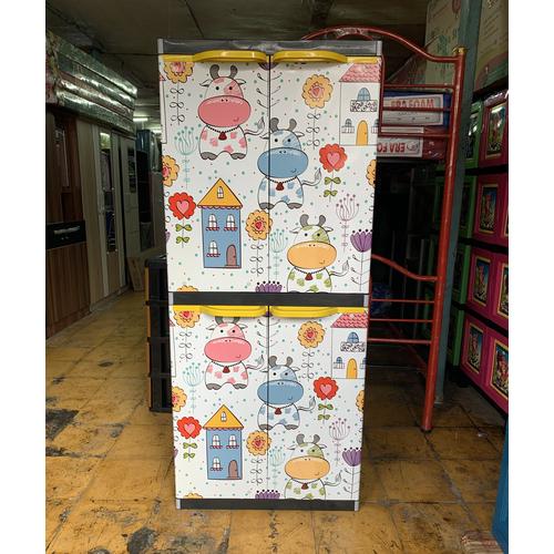 Foto Produk Lemari Pakaian Plastik Lucu / Lemari Anak 4 Susun Minimalis MIAMI SAPI dari Suka Hati Furniture