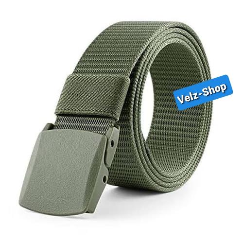 Foto Produk GESPER XRAY IKAT PINGGANG PRIA WANITA KANVAS TACTICAL ANTI DETECTOR - Army 120cm dari Velz-Shop
