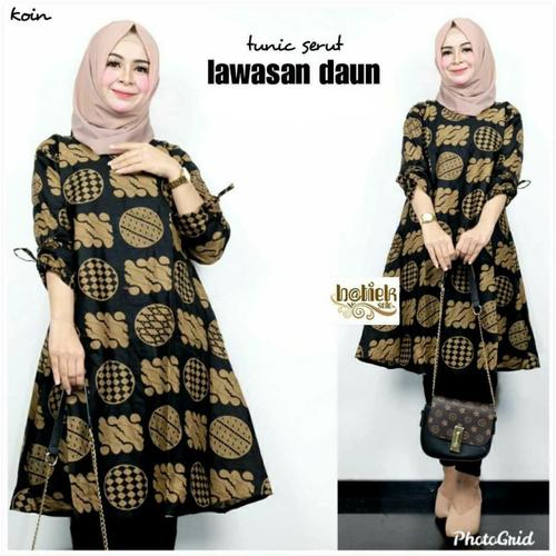 Foto Produk TUNIK BATIK SERUT LAWASAN KOIN BAJU KEMEJA BATIK WANITA dari sabrinabatikpekalongan
