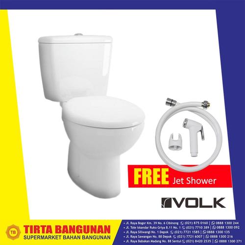 Foto Produk CLOSET DUDUK MAGNOLIA VOLK 633 2 FLUSH 3/6 LITER PUTIH dari Tirta Bangunan