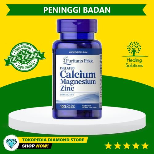 Foto Produk Puritan's Pride Chelated Calcium Magnesium Zinc-100 Caplets dari Healing Solutions