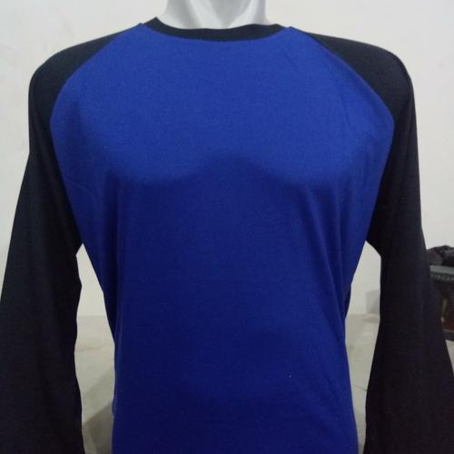 Jual Kaos Raglan Warna Lengan Hitam Panjang Polos Ecer Biru M Jakarta Barat Dealos Tokopedia