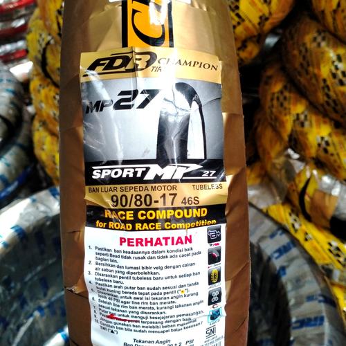 Foto Produk BAN LUAR FDR RACE COMPOUND 90/80-17 MP27.FOR ROAD RACE COMPETITION dari sumber motor cinangka