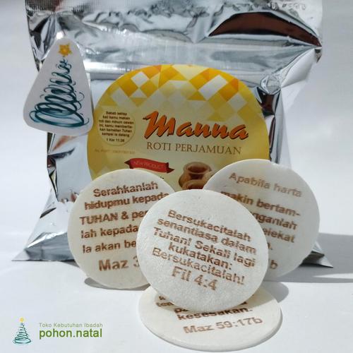 Foto Produk Hosti Ayat Manna Roti Perjamuan 100pcs dari pohon.natal