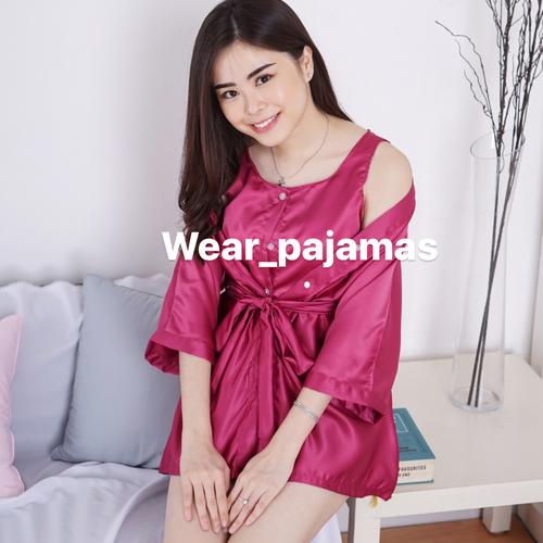 Foto Produk PIYAMA 3in1 WANITA DEWASA TERMURAH POLOS dari Wear Pajamas