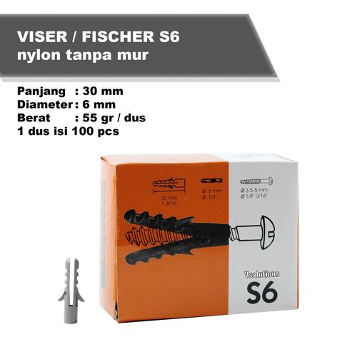 Gambar VISER / fisher S6- nylon tanpa mur dari VSolutions Plastik Kota Tangerang Tokopedia