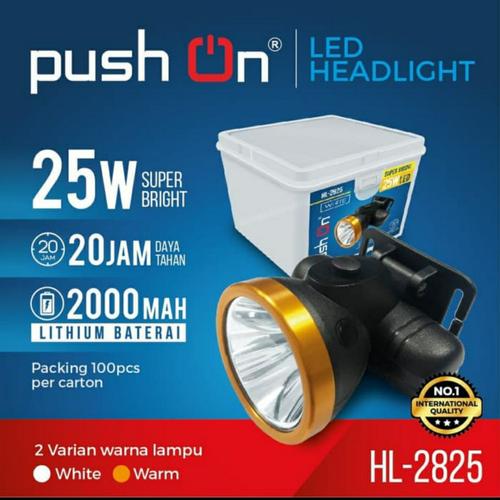 Foto Produk senter kepala pushon 2825.headlamp cas pushon - Kuning dari terang surya