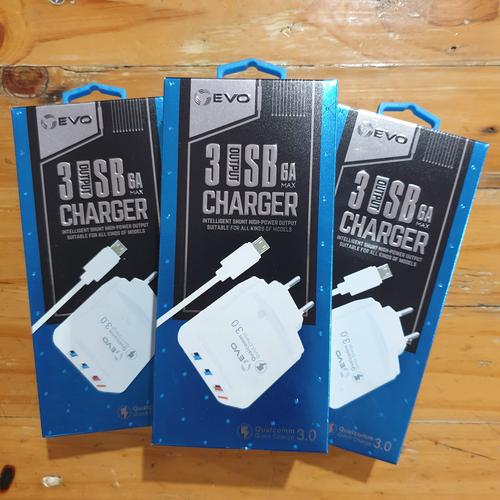 Foto Produk Charger EVO 3 Type C USB 6A Real Qualcomm 3.0 Fast Charging dari Akar Jaya Communication