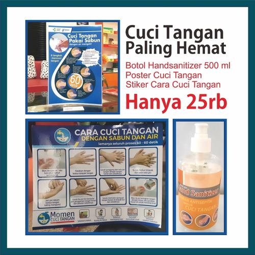Jual Bundling Poster Botol Stiker Cuci Tangan Kab Sleman Syafana Tokopedia