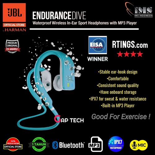 Jual JBL ENDURANCE DIVE Waterproof Wireless Sport Earphones with MP3 Player  - RED - Jakarta Pusat - GAP TECH OFFICIAL | Tokopedia