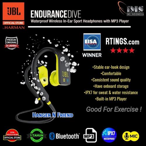 Jual JBL ENDURANCE DIVE Waterproof Wireless Sport Earphone with MP3 Player  - Teal - Jakarta Pusat - HANGER N FRIEND | Tokopedia