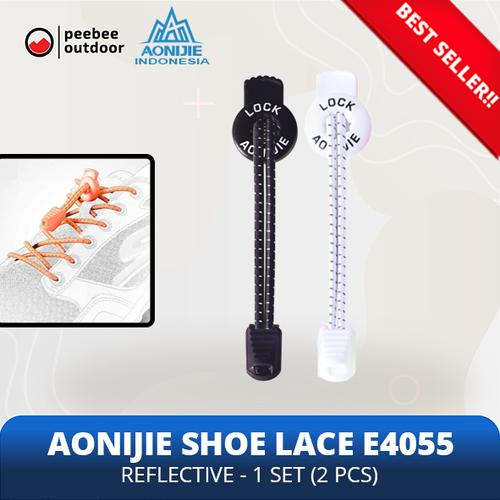 Foto Produk AONIJIE E4055 Sport Reflective Shoelace Tali Sepatu ORIGINAL TERMURAH - Putih dari Peebee Store