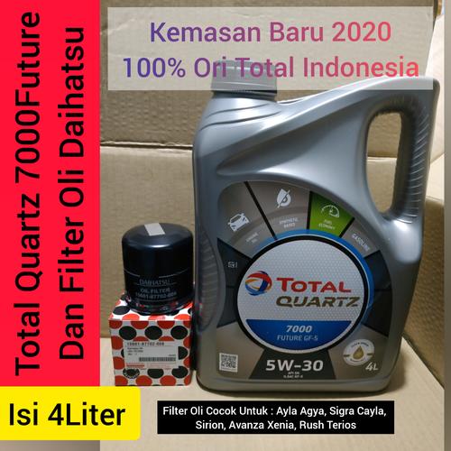 Foto Produk Paket Oli Mobil Total 5w-30 4L + Filter oli Daihatsu dari Rejeki oli