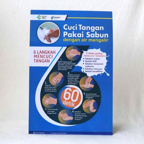 Foto Produk Poster Cara Cuci Tangan 6 Langkah dari Syafana
