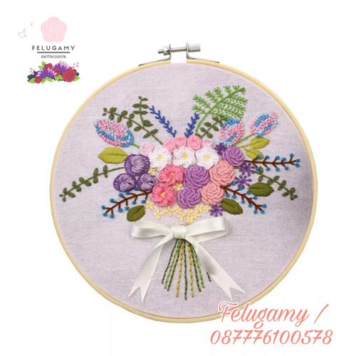 Jual Diy Sulam Bordir Embroidery Bucket Bunga Hoop Kain Jarum Benang Jakarta Barat Felugamy Tokopedia