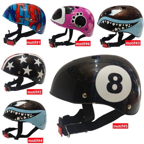 Foto Produk HELM SEPEDA MONSA SKATE MOTIF CORAK UKURAN STANDAR DEWASA - Motif 3 dari VICTORY HELM
