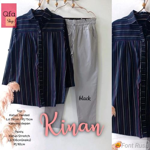 Foto Produk New Kinan Set Setelan Celana Wanita Jumbo Baju Kerja Big Size Modis dari Ilyassa Shop