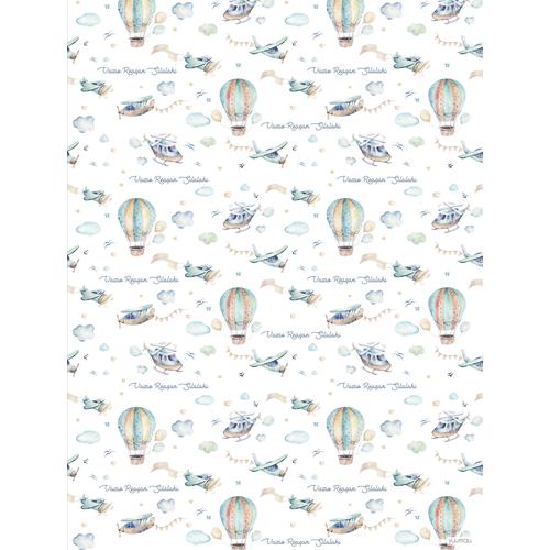 Foto Produk Selimut bayi custom nama motif helicopter katun fleece dari yuumau