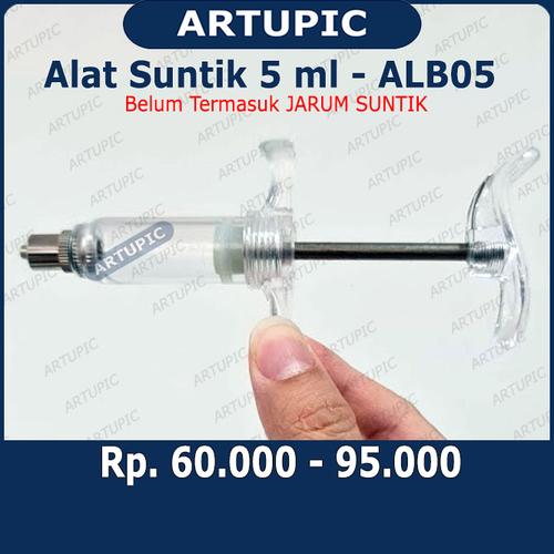 Foto Produk Alat Suntik 5 ml ALB05 Spuit Syringe Suntikan 5 ml Tabung Mika dari ArtupicPeralatanPeternak