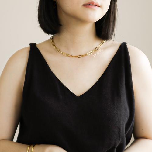 Gambar Dear Me - Arca Necklace (Titanium with 18K Gold Plating) Kalung Wanita dari Dear Me Jewelry Jakarta Pusat Tokopedia