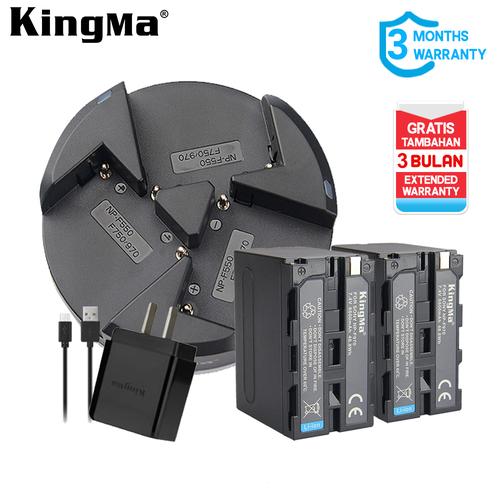 Foto Produk KINGMA BATTERY SONY NP-F970 2 PACK WITH TRIPLE SLOT CHARGER dari MACRO