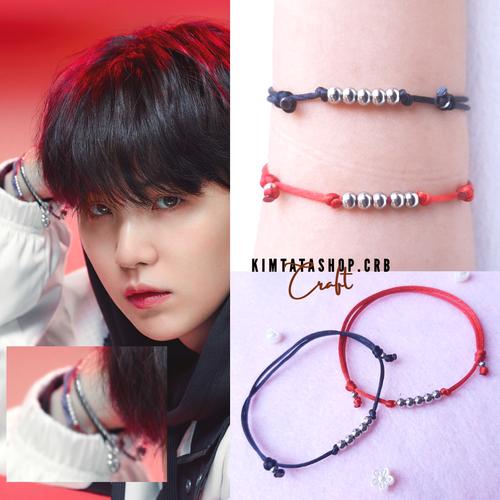 Foto Produk Gelang Jimin Suga BTS /Gelang Kpop (Stainless Beads) - Hitam dari KimtataCraft