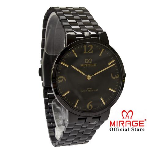 Foto Produk Jam Mirage Cowo Original Hitam Black 8532M Bergaransi 1 Tahun dari Mirage Watch