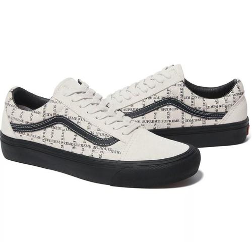 Jual Vans Old Skool Pro x Supreme Off White/Black Sidoarjo