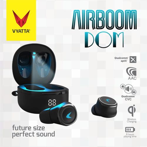 Foto Produk Airboom Dom TWS Bluetooth Earphone QCC Aptx dari VYATTA PALEMBANG