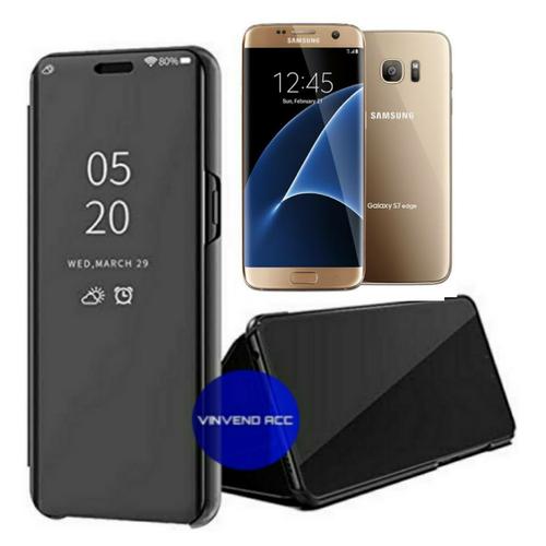 Foto Produk Clear View Standing Cover Samsung Galaxy S7 Edge S7Edge Flip Case dari Vinvend ACC