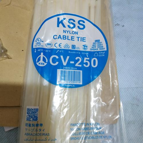 Jual tali pengikat kabel ties kss 25 cm cv250 nylon cable tie taiwan