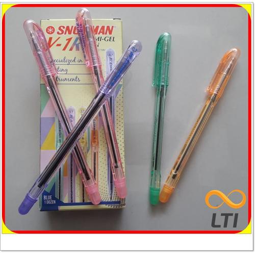 Jual Ballpoint / Pen / Pulpen V 1R Balpoint Rainbow Snowman - Biru ...