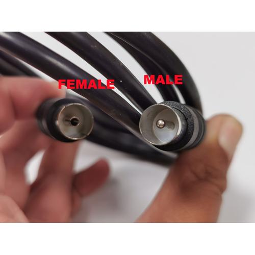 Jual kabel jumper antena tv male to female dvbt2 evinix kabel