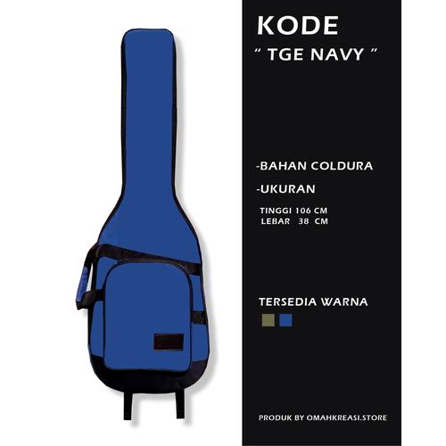 Foto Produk Softcase Tas Gitar Elektrik Semi Gigbag Dilengkapi Spons Tebal / TGE - Biru dari _OMAHKREASI