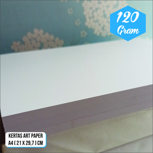Jual Kertas Art Paper 120 gram A4 Murah / Kertas Brosur Glossy Jakarta Barat Gemini printing