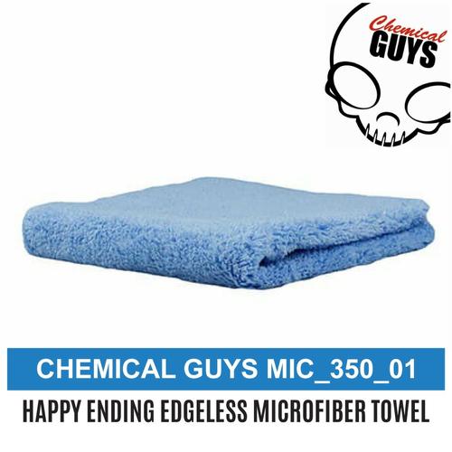 Happy Ending Ultra Plush Edgeless Microfiber Towel, Black 16 x 16 (3