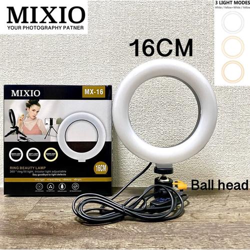 Foto Produk MIXIO RING LIGHT LED 26CM 20CM 16CM Make Up Vlog Live streaming - RING AJA 16CM dari 4acc