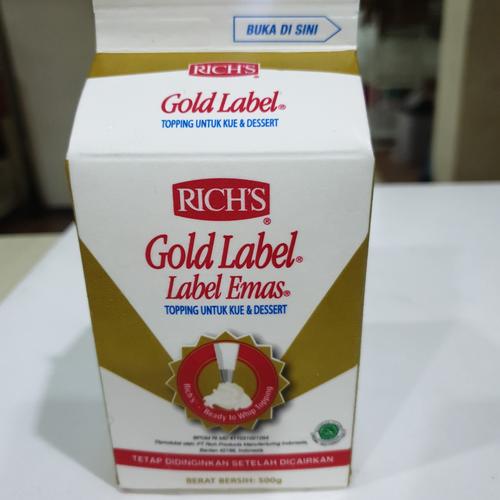 Jual rich gold whipping cream 500gr Kota Depok Mondial Store