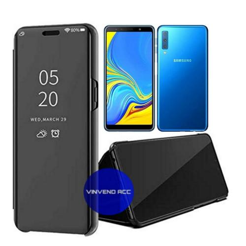 Foto Produk Flip Case Samsung Galaxy A7 2018 A750 Clear View Mirror Standing Cover dari Vinvend ACC