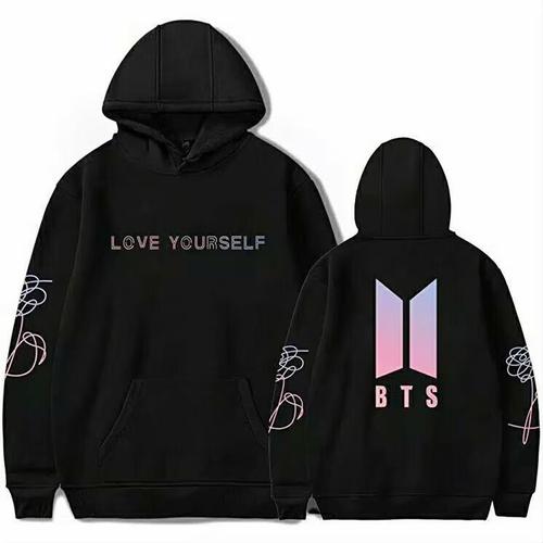 Foto Produk SWEATER KPOP HOODIE LOVE YOURSELF BTS - Hitam dari NF SHOP20