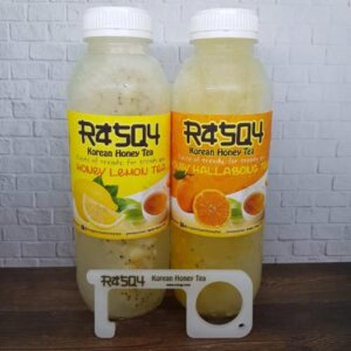 Foto Produk Minuman Korea Kekinian Rasqy Korean Honey Tea Mix 500ml Plus Cofinger dari Raefal-Shop