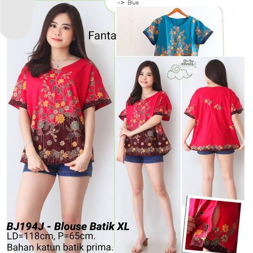 Foto Produk BIGSIZE BLOUSE BATIK WANITA MODERN XXL ATASAN CEWEK JUMBO BAJU KANTOR - Fanta dari Ace Sakura Fashion