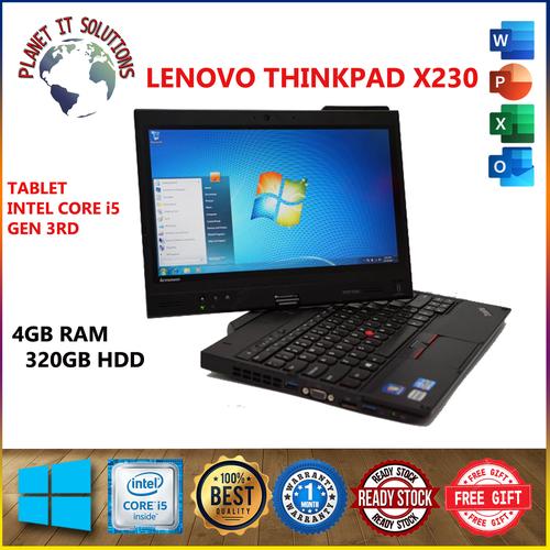 Jual LENOVO THINKPAD X230 TABLET INTEL CORE i5-3RD GEN 4GB RAM - 320GB ...