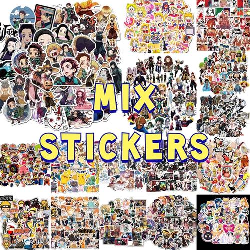 Gambar XX001– Sticker / Stiker MIX Anime - Demon Slayer Attack on Titan dll - Mix 20 Sticker dari Dera no Shoppu Kota Malang Tokopedia