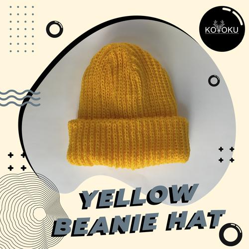 Jual Beanie hat unisex - yellow - Kota 