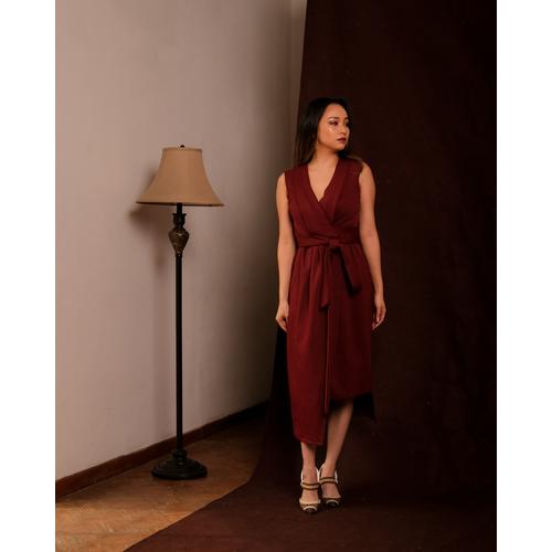 Foto Produk Cora Midi Sleeveless - Maroon - S dari At Vezzo