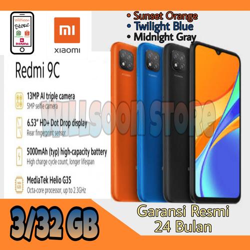 Foto Produk Xiaomi Redmi 9C Garansi Resmi 3/32 GB & 4/64 GB - Sunrise Orange, 4 64 GB dari Willsoon Store