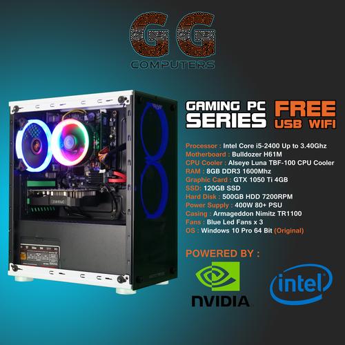 Foto Produk PC Gaming Intel | i5-2400 | GTX 1050TI | 8GB RAM |120GB SSD dari GGcomputers