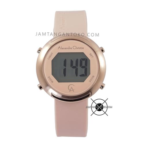 Foto Produk Jam Tangan Alexandre Christie AC 9337 LH Digital Peach Rubber Original dari Jam Tangan Toko