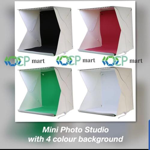 Foto Produk Mini Photo Studio Box Portable Lampu LED foto produk kotak lipat dari ocp mart